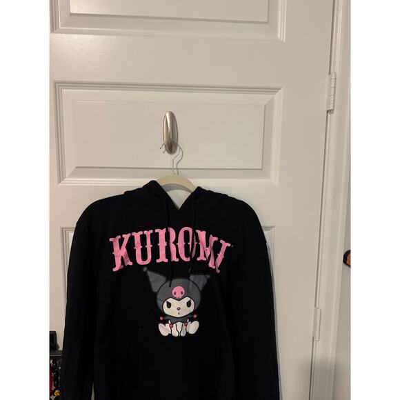 Sanrio Kuromi Black Cropped Hoodie with 3D Ears - Picture 2 of 5